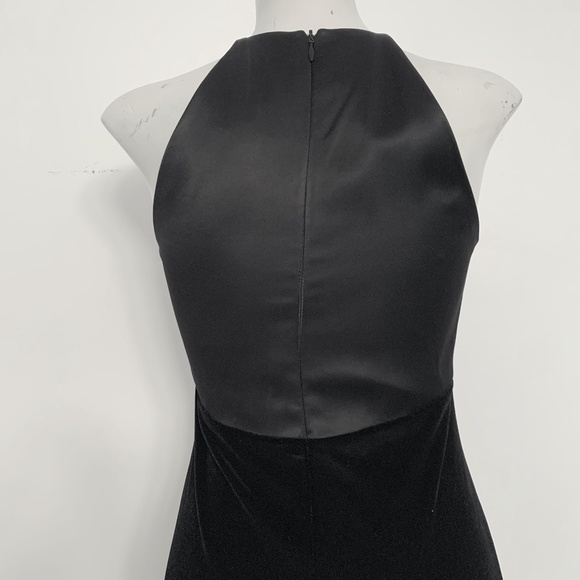 Laundry By Shelli Segal Womens Black Halter Evening Maxi Dress Size 4 Lined - Picture 5 of 7